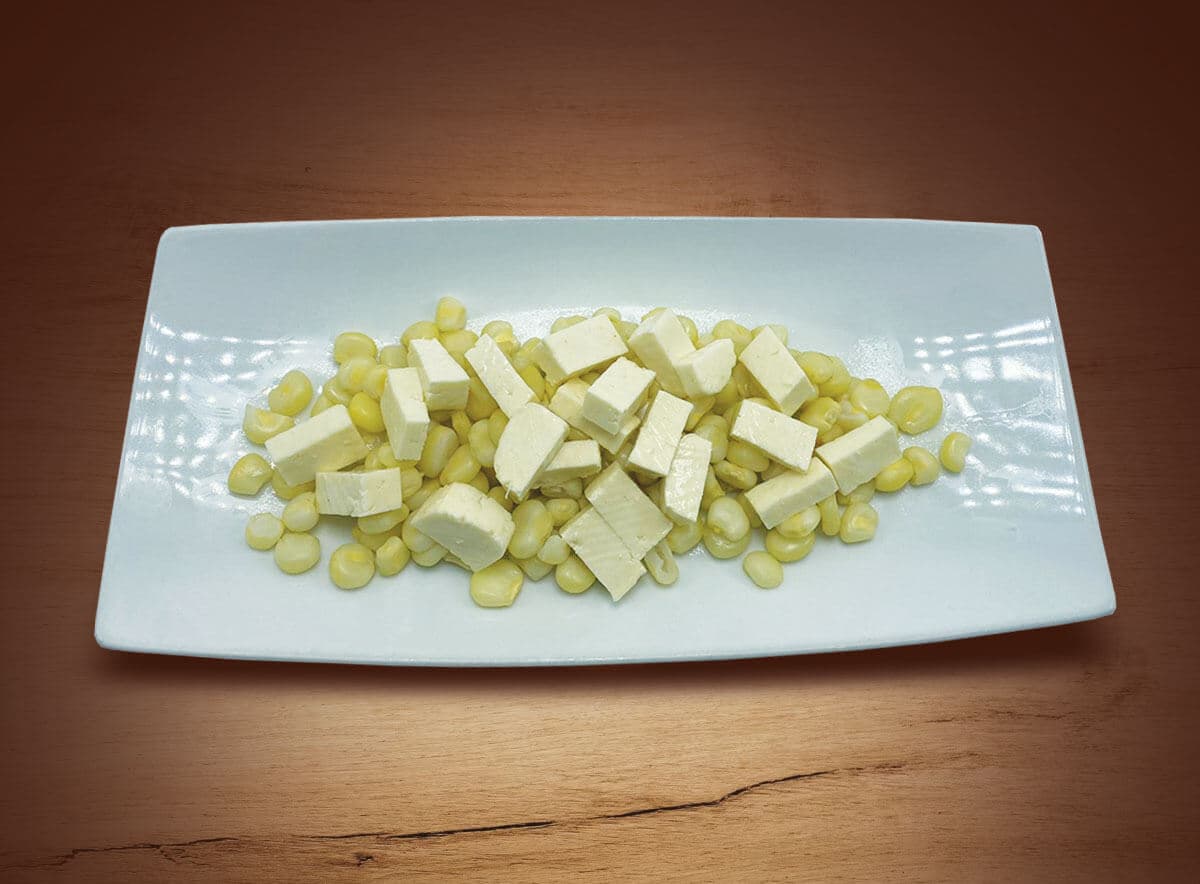 How we serve the Choclo Con Queso at our restaurant