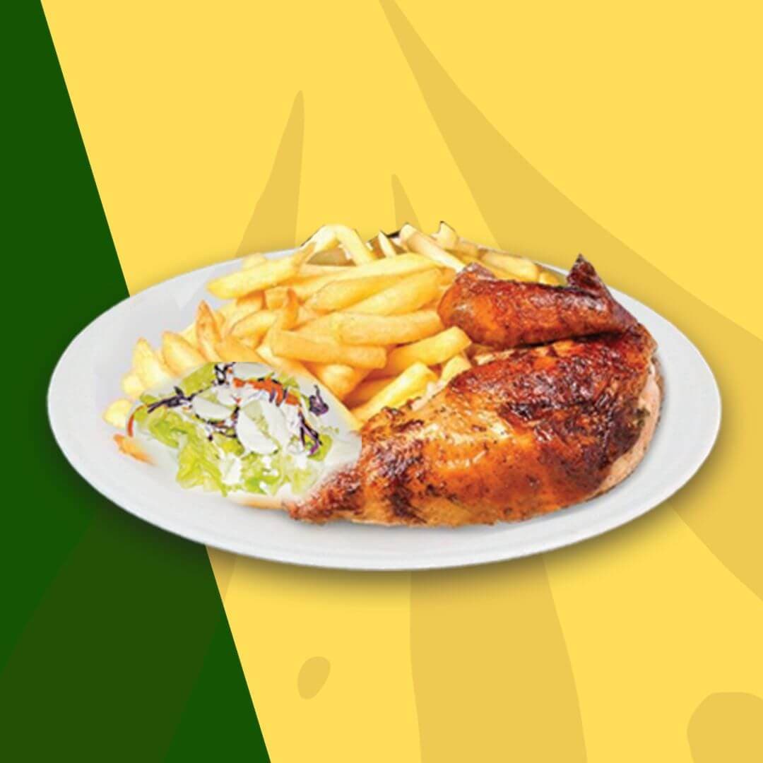 How we serve the 1/4 Combo Papa Y Ensalada at our restaurant