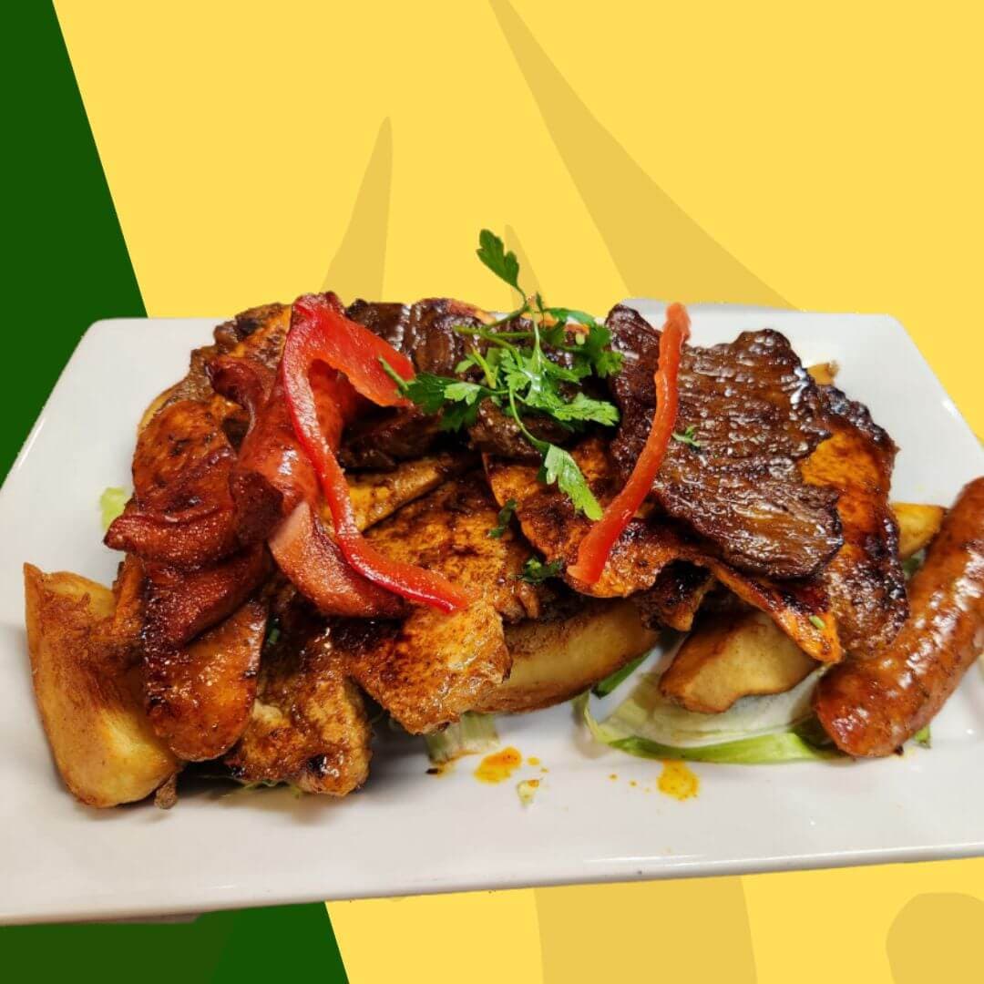 How we serve the Parrillada Familiar at our restaurant